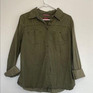 Merona Olive Green Button Down Shirt